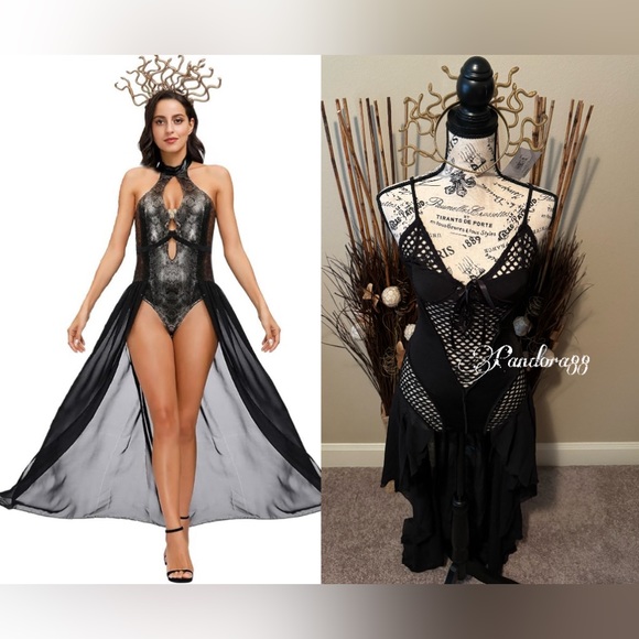 Sexy witch fallen angel Medusa spell seductress costume - Picture 1 of 11